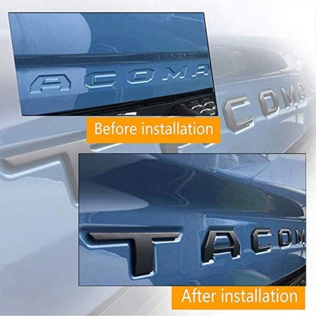 Matte Black Plastic Inserts with 3M Adhesive Backing Replacement for 2016 2017 2018 2019 2020 2021 Toyota TACOMA GLAAPER 3D Raised Tailgate Insert Letters Rear Emblems Matte Black Plastic Inserts with 3M Adhesive Backing Replacement for 2016 2017 2018 2019 2020 2021 Toyota TACOMA GLAAPER 3D Raised Tailgate Insert Letters Rear Emblems