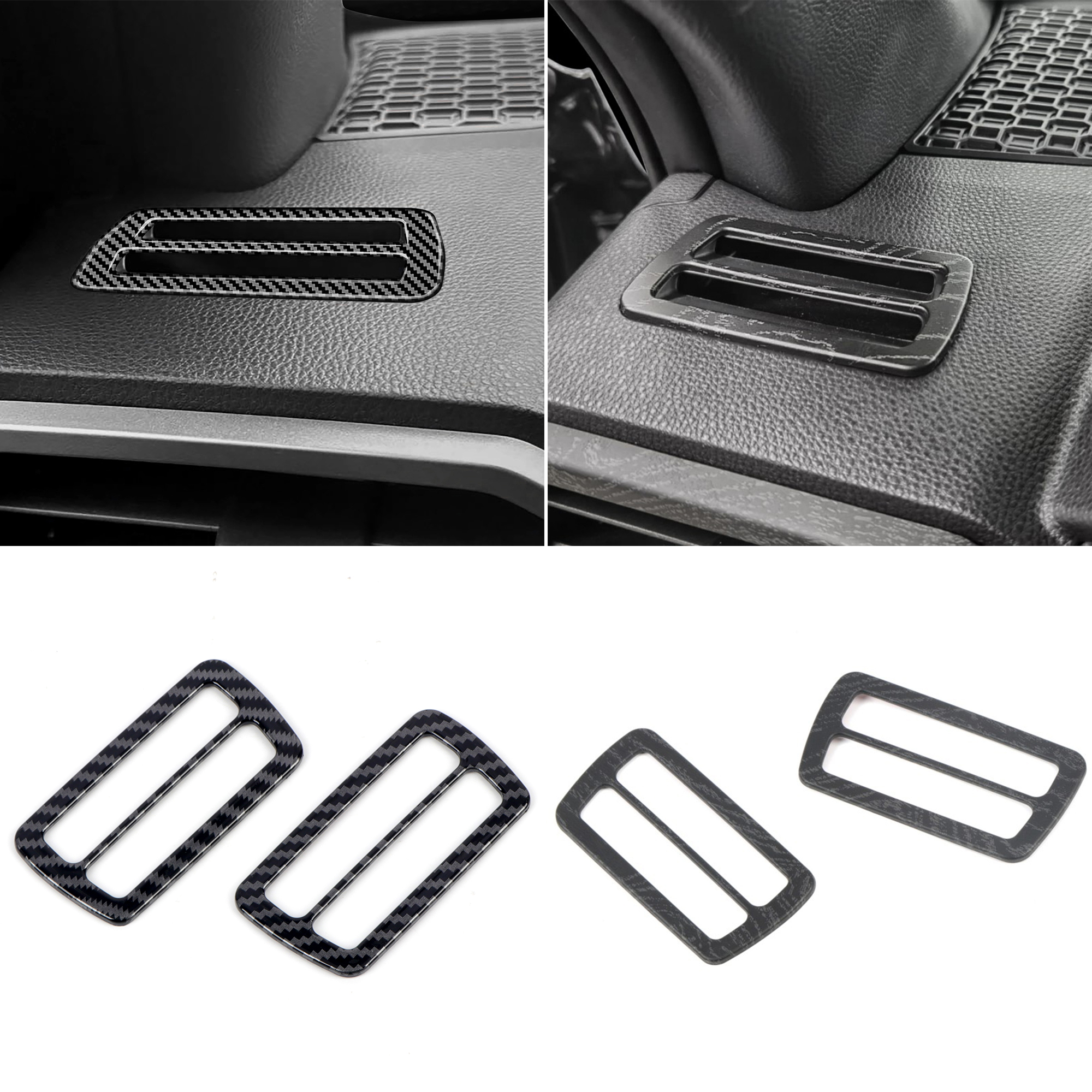2PCS Dashboard Side Air Vent Outlet A/C Decor Cover For Toyota 4Runner 2025 / Tacoma 2024 2025