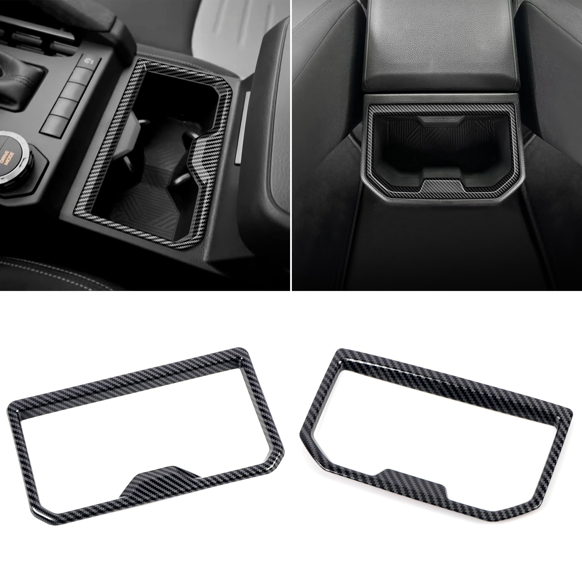 2PCS Front And Rear Water Cup Holder Tray Organizer For Toyota 4Runner 2025 / Tacoma 2024 2025