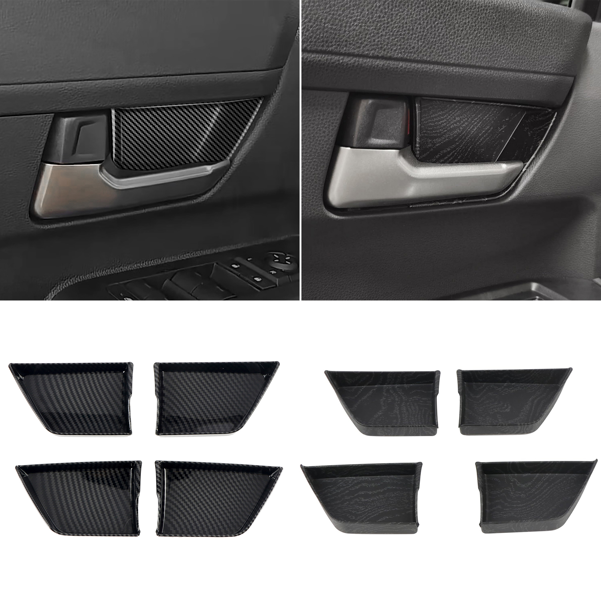 4PCS ABS Side Door Handle Bowl Overlays Cover For Toyota 4Runner 2025 / Tacoma 2024 2025