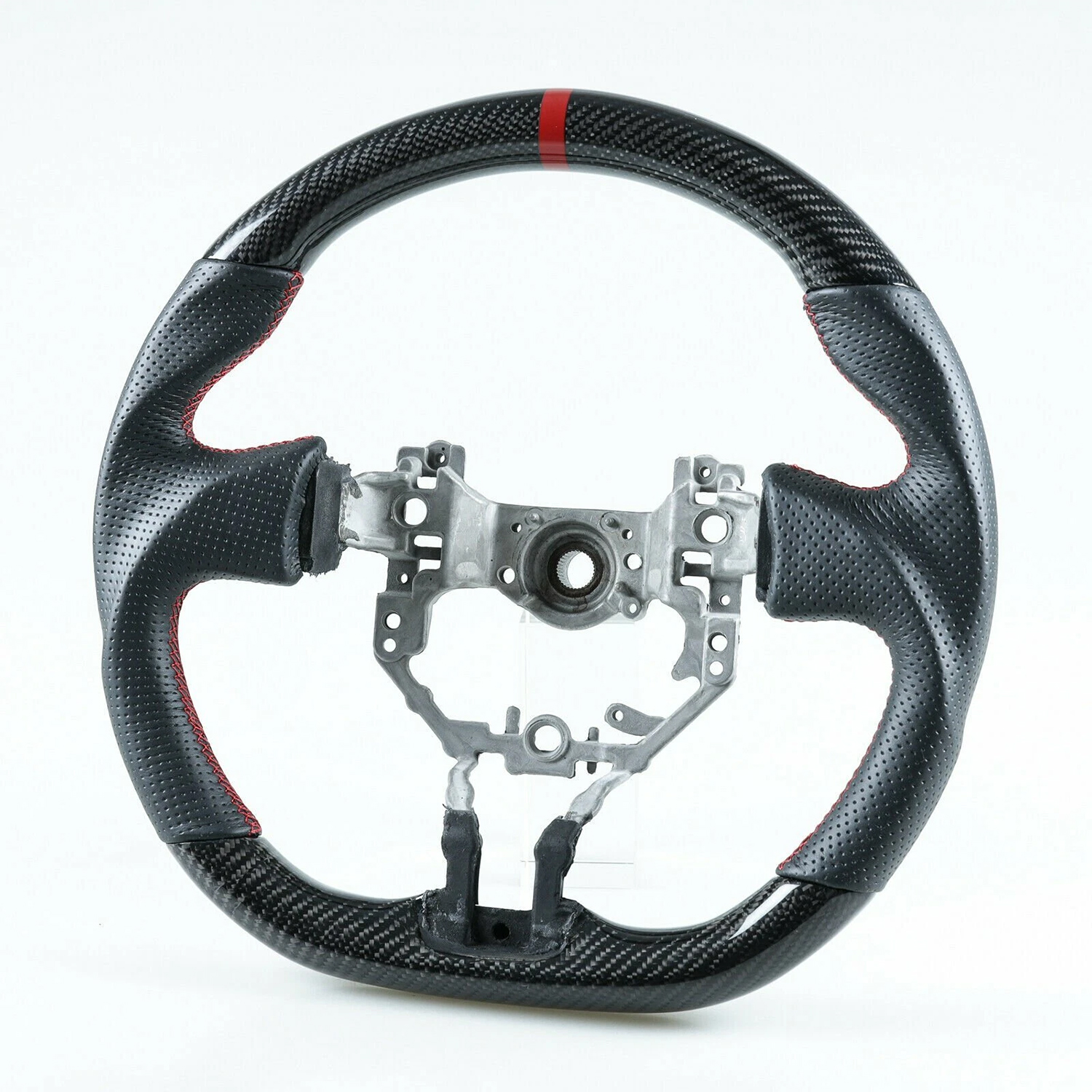 Flat Bottom Carbon Leather Steering Wheel Replacement Parts For Toyota 86 2012-2016/ Subaru BRZ 2012-2...