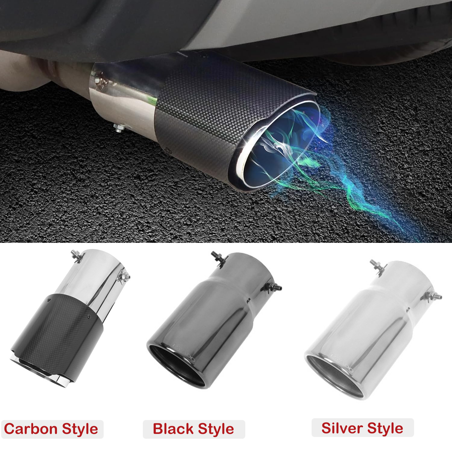 1PCS Stainless Steel Exhaust Muffler Tip Pipe Cover For Toyota Land Cruiser Prado J250 LC250 2024 2025/ Lexus GX 550 2024 2025