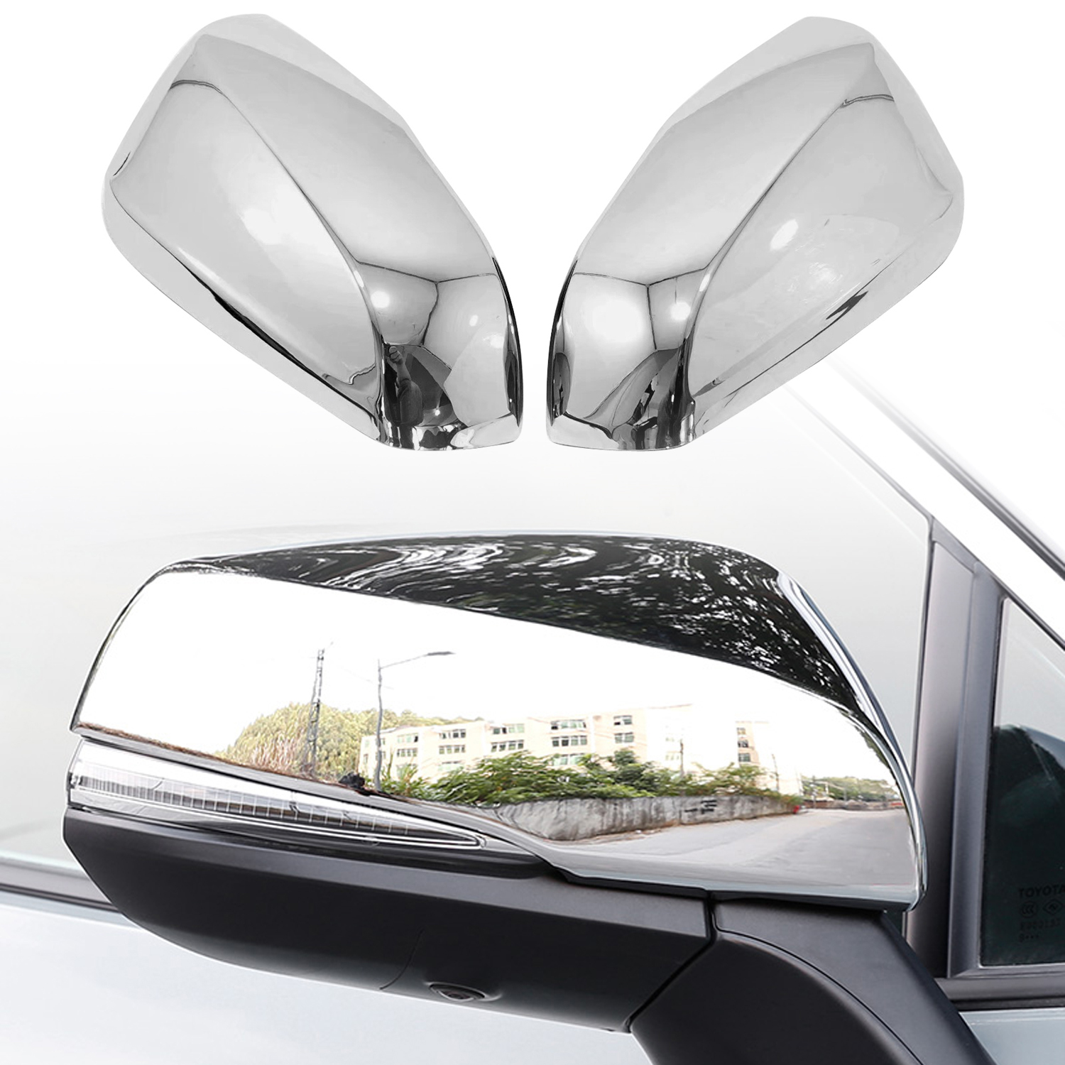2PCS Rearview Side Mirror Cover Trim For Toyota Grand Highlander 2021-2024/ Highlander 2020-2024/ RAV4 2019-2024