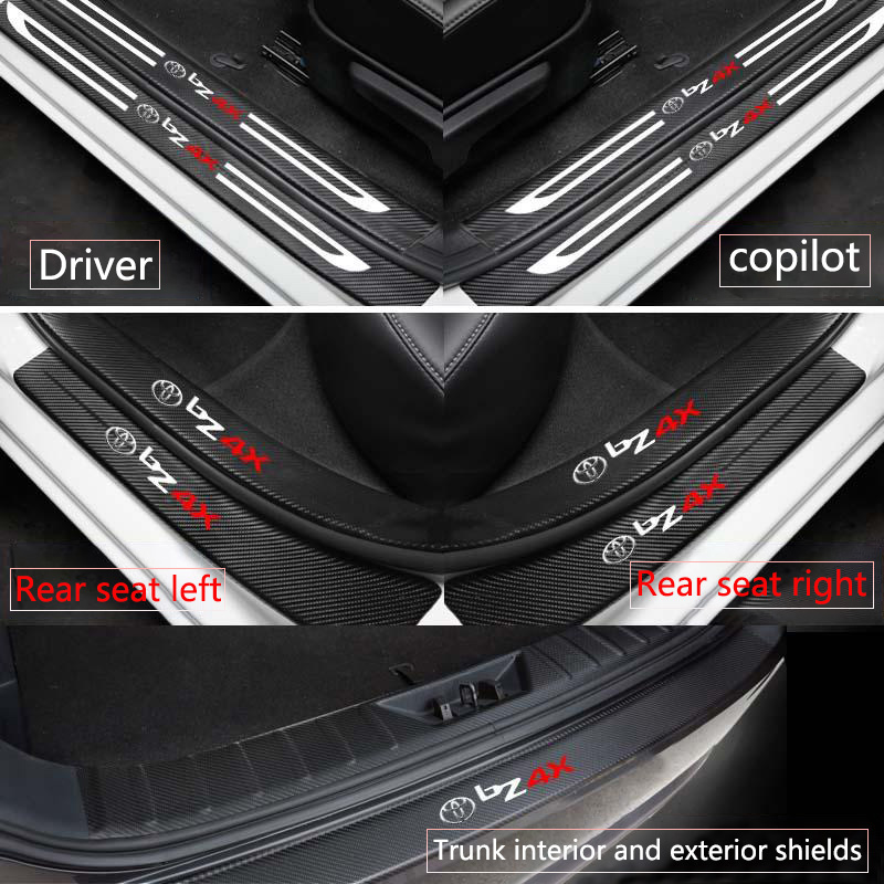Car Door Threshold Sill Protector Sticker Fit For Toyota BZ4X 2022-2023