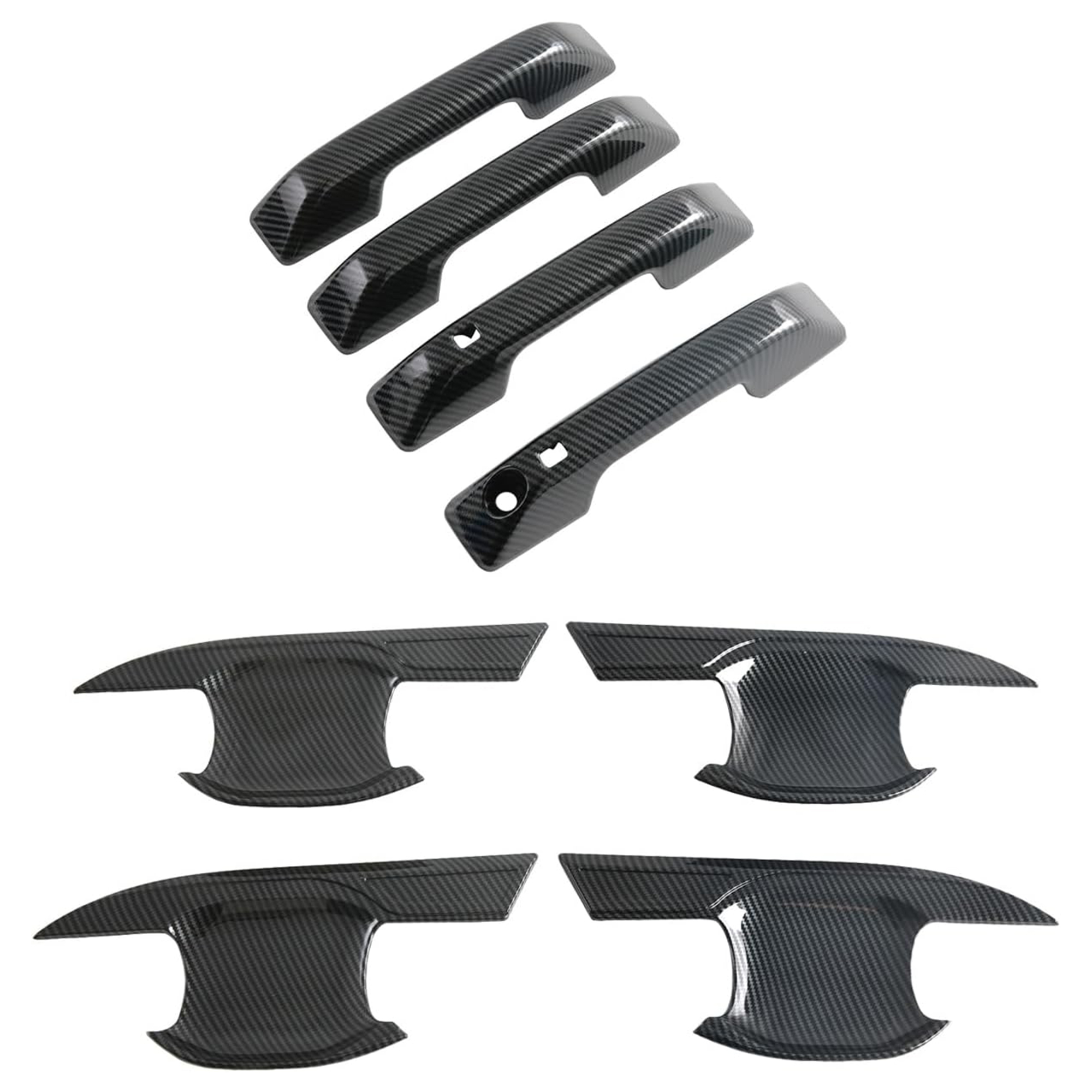 8PCS Car Exterior Side Door Handle Overlay Cover For BYD SHARK 2024 2025 LHD