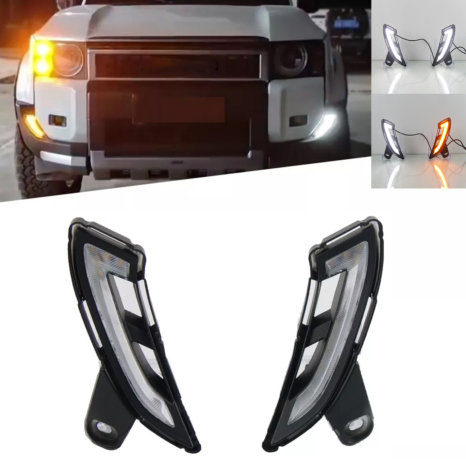 2PCS Fog Light Daytime Running Light DRL LED Day Light For Toyota Land Cruiser Prado J250 LC250 2024 2...