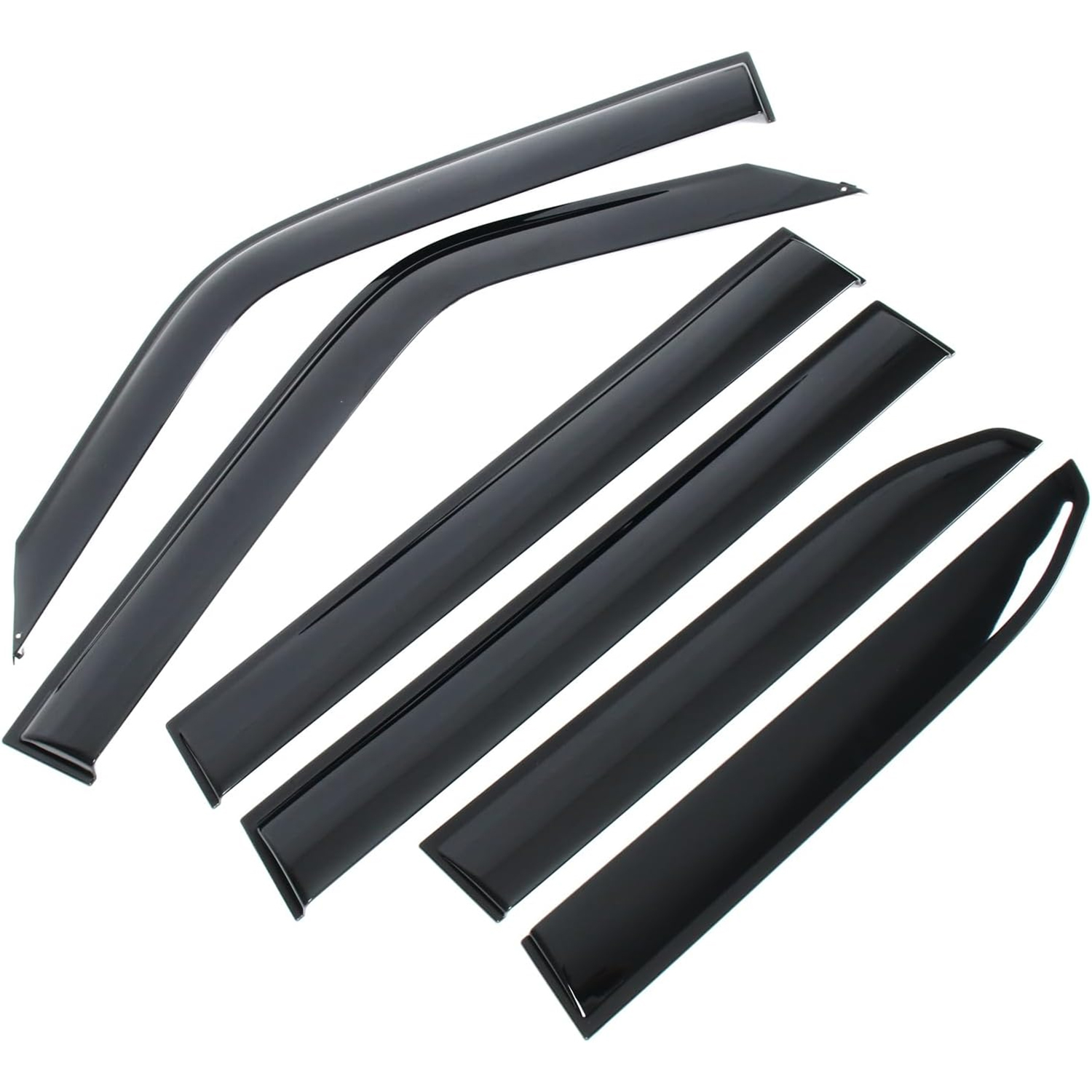 6PCS Black Style Window Visors Vents Rain Sun Deflector Guard For Toyota Land Cruiser Prado J250 LC250 2024 2025/ Lexus GX 550 2024 202...