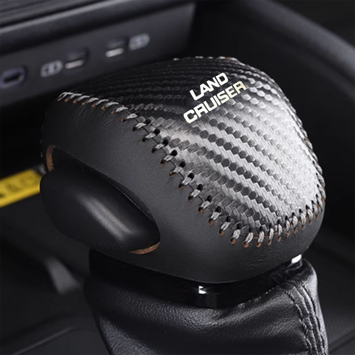 1PCS Leather Gear Shift Knob Cover For Toyota Land Cruiser Prado J250 LC250 2024 2025
