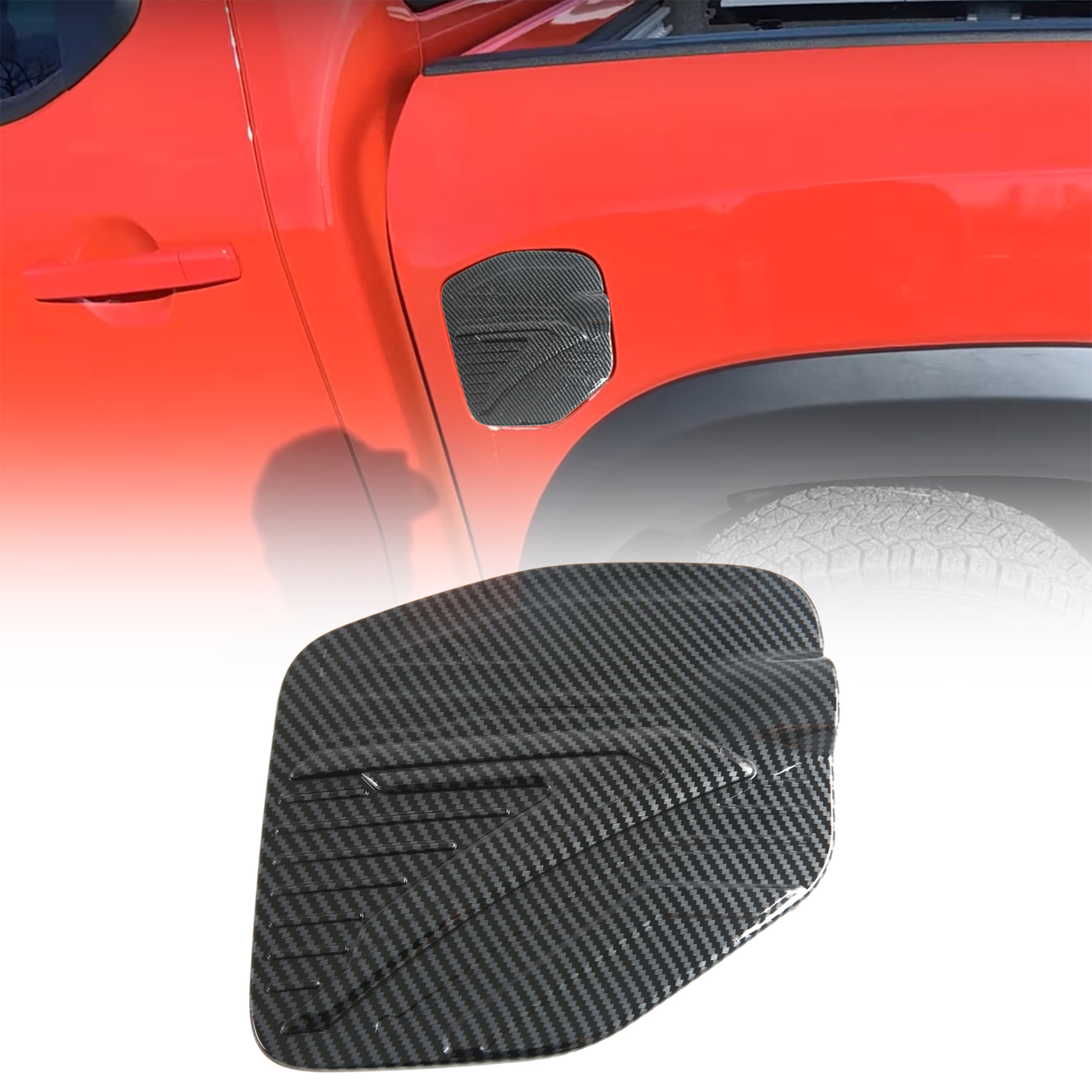 Carbon Style Gas Fuel Tank Cap Overlay Cover Trim For Nissan Frontier 2022-2025