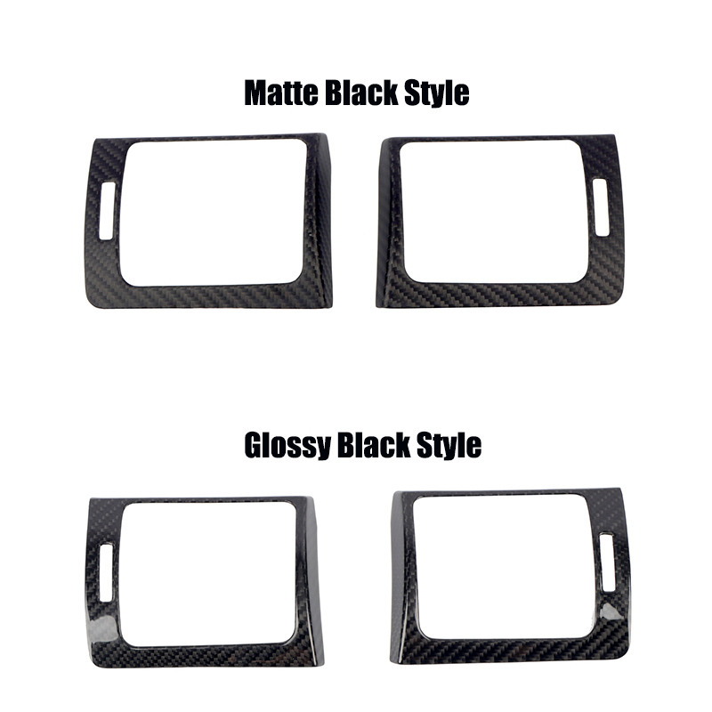Real Carbon Dashboard Console Side A/C Air Vent Cover Trim 2pcs For Subaru WRX STi 2014-2021