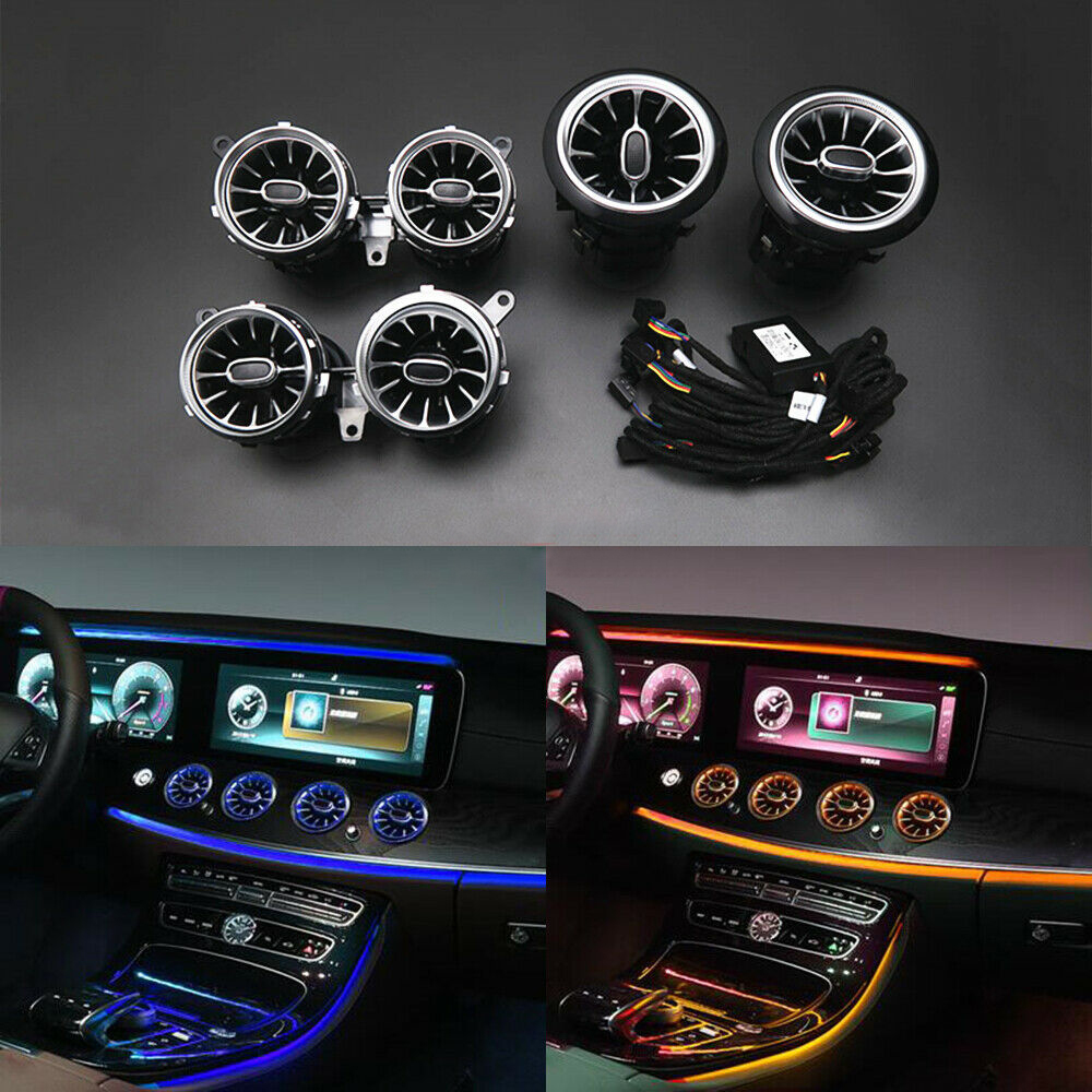 For DHL 64 Atmosphere Color For Benz E Class W213 17-2019 Car Interior Air AC Vent Turbo