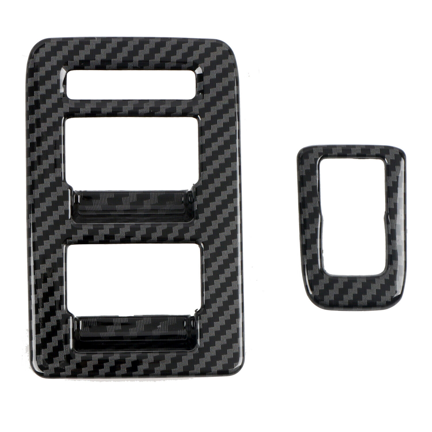  Carbon Style Inner Door Armrest Cover Trim 2pcs For Ford Bronco 2021-2023