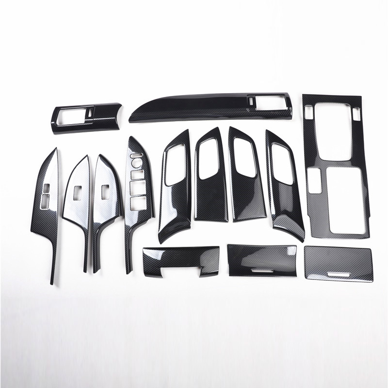  ABS Carbon Style Decoration Accessories Car Interior Gear Cover Trims For Honda Accord 9Th/9.5Th 2013...