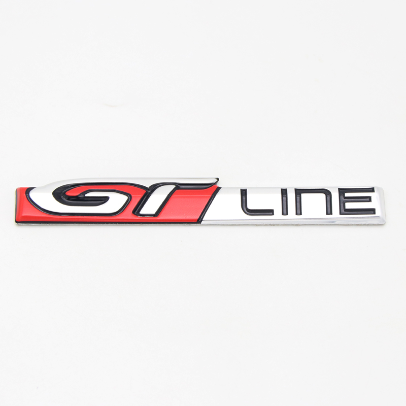  Metal Emblem Badge GT Line Logo 1pcs For Peugeot New 3008 Access / Active / Allure / GT 2016 2017 2018