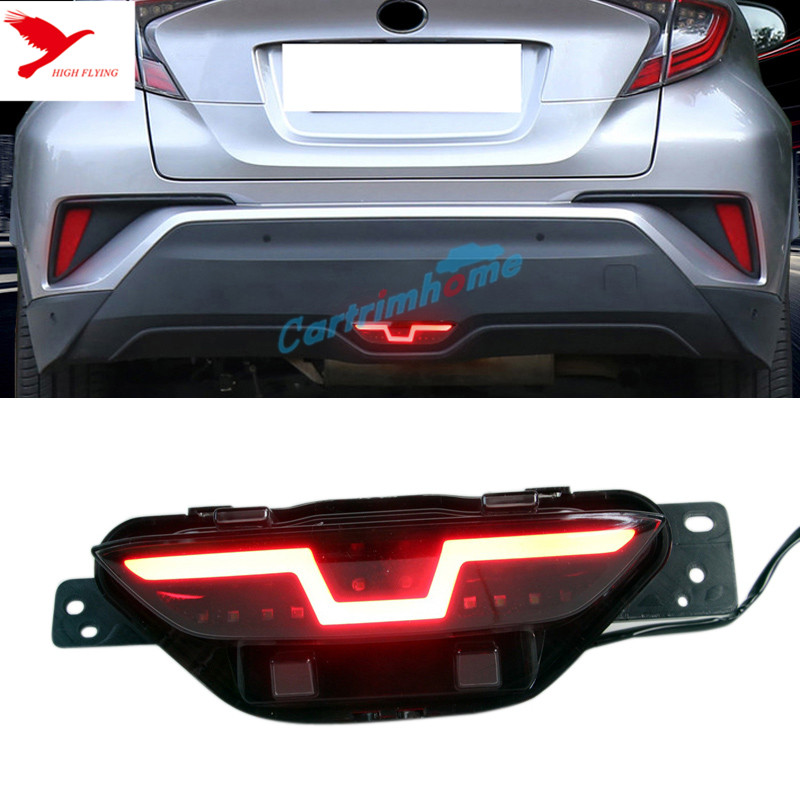 1PCS Plastic Exterior Rear Brake Light LED Light Trim For Toyota C-HR CHR 2016 2017 2018 2019 accessories
