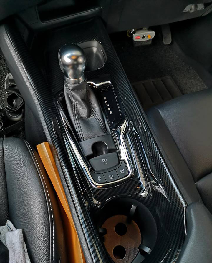 RHD ABS Carbon Fiber Interior Center Console Gear Shift Cover Trim For Toyota C-HR CHR 2016 2017 2018 2019