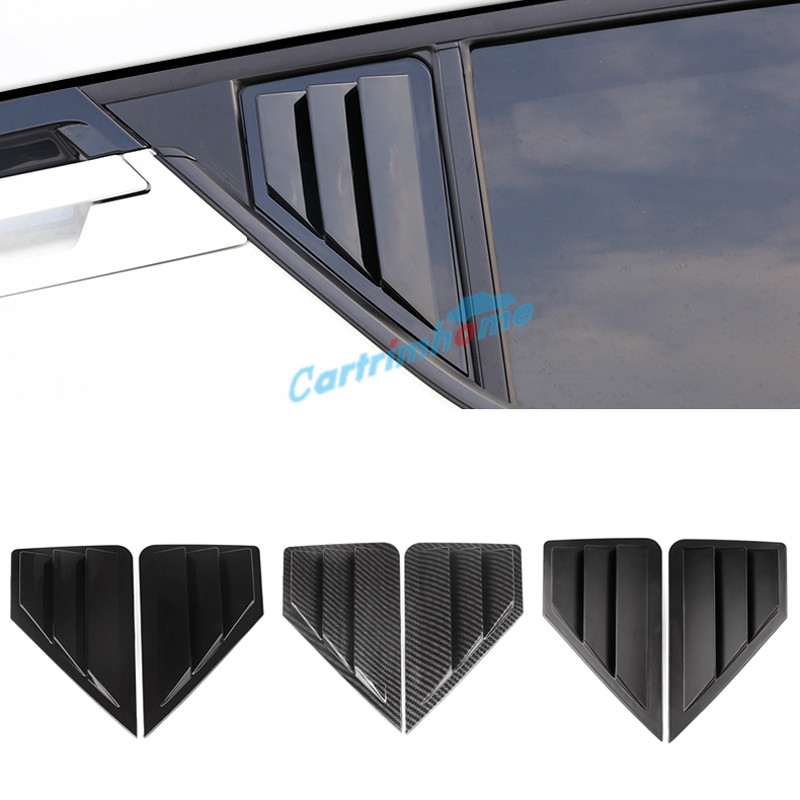 2PCS Black Rear Triangle Window Cover For Toyota C-HR CHR 2016-2021