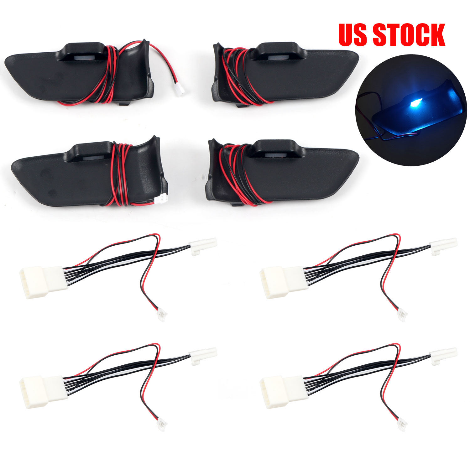 Interior Door Handle Bowl LED Blue Lights For Toyota Corolla 2019-2024 Corolla CROSS 2020-2024