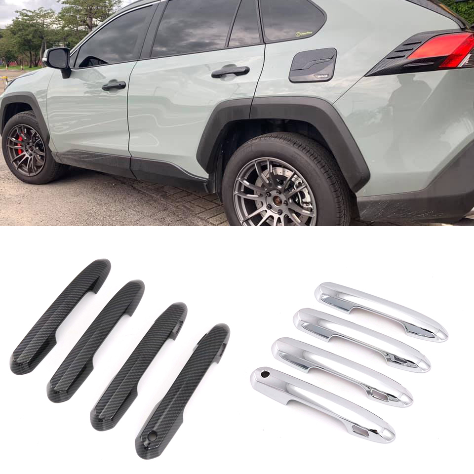 ABS Chrome Door Handle Cover Trim For Toyota RAV4 2019 2020 2021 2022 2023 2024 2025 / Highlander 2020-2023