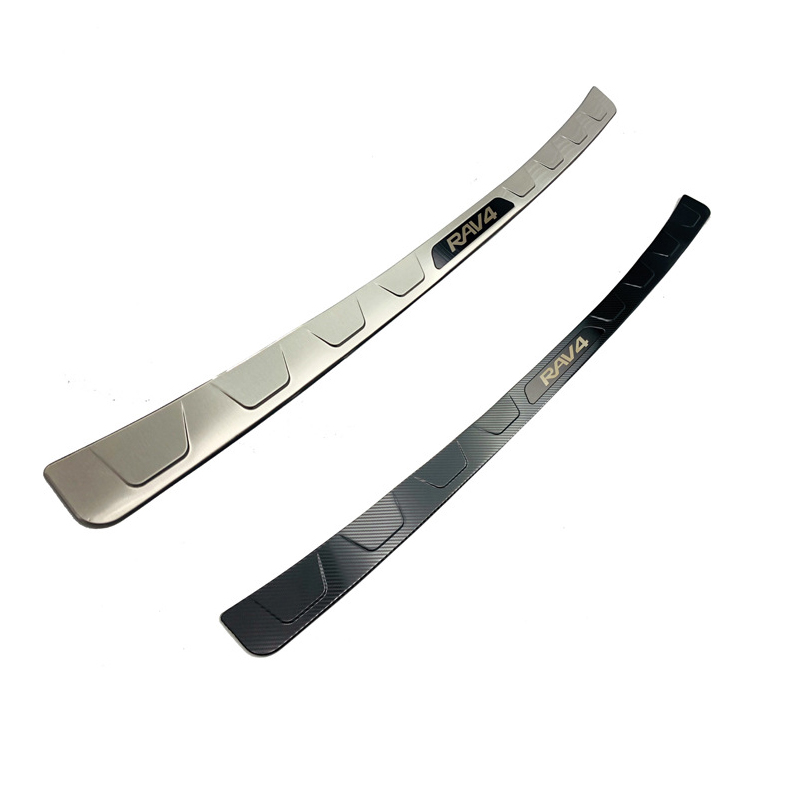 Stainless Outer Rear Bumper Protector Foot Plate Cover For Toyota RAV4 2019 2020 2021 2022 2023 2024 2025