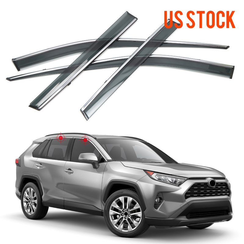 Window Visor Vent Shades Sun Rain Guard 4pcs For Toyota RAV4 2019 2020 2021 2022 2023 2024 2025 2025