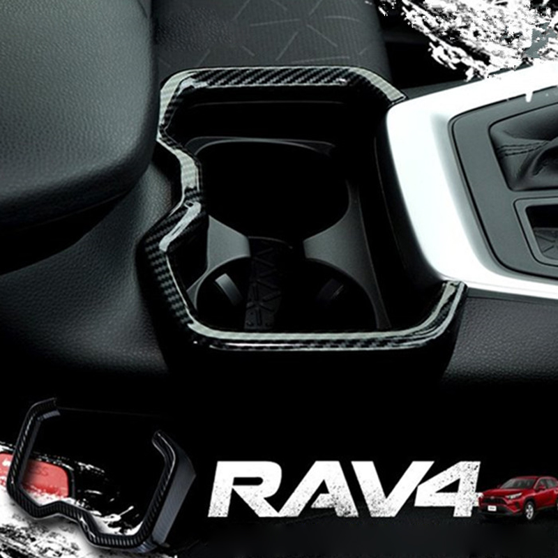 Inner Water Cup Holder Decoration Cover Trim For Toyota RAV4 2019 2020 2021 2022 2023 2024 2025