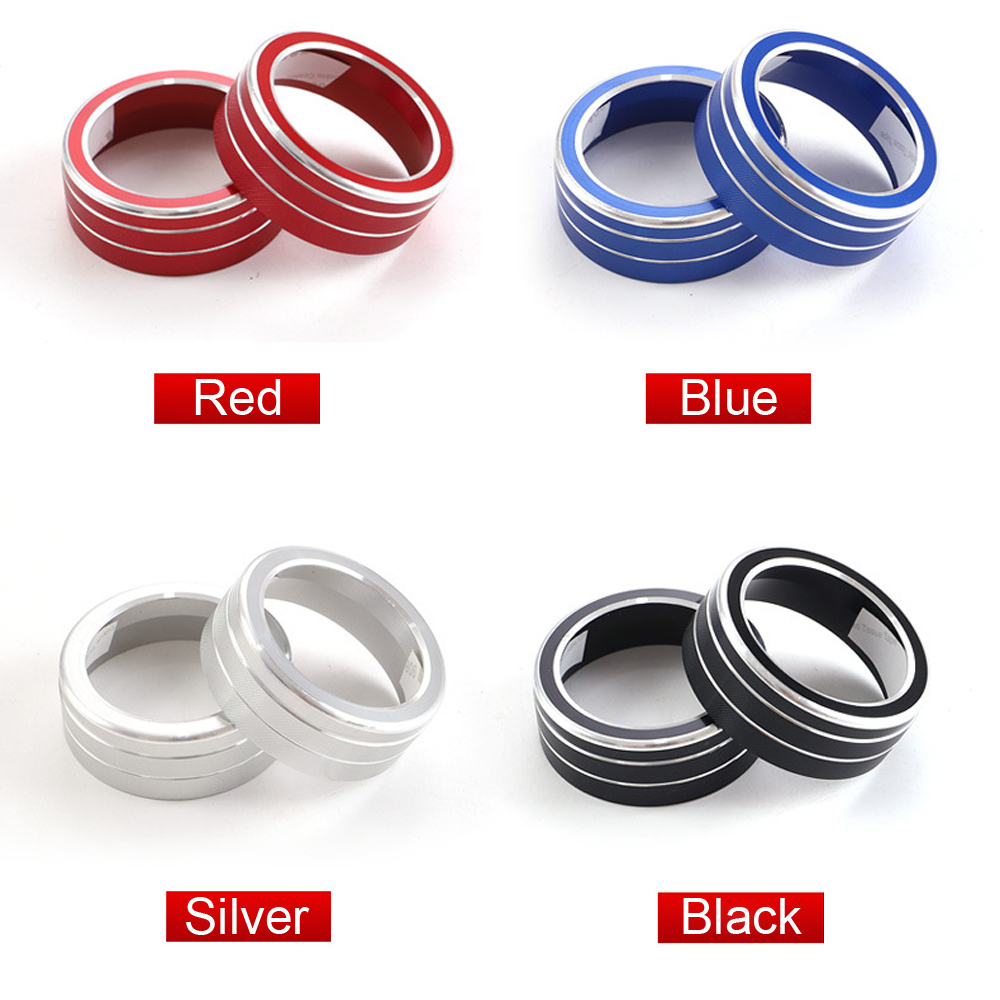 Aluminum Car Centre Console AC Air Conditioning Knob Button Cover 2pcs For Toyota RAV4 2019 2020 2021 2022 2023 2024 2025