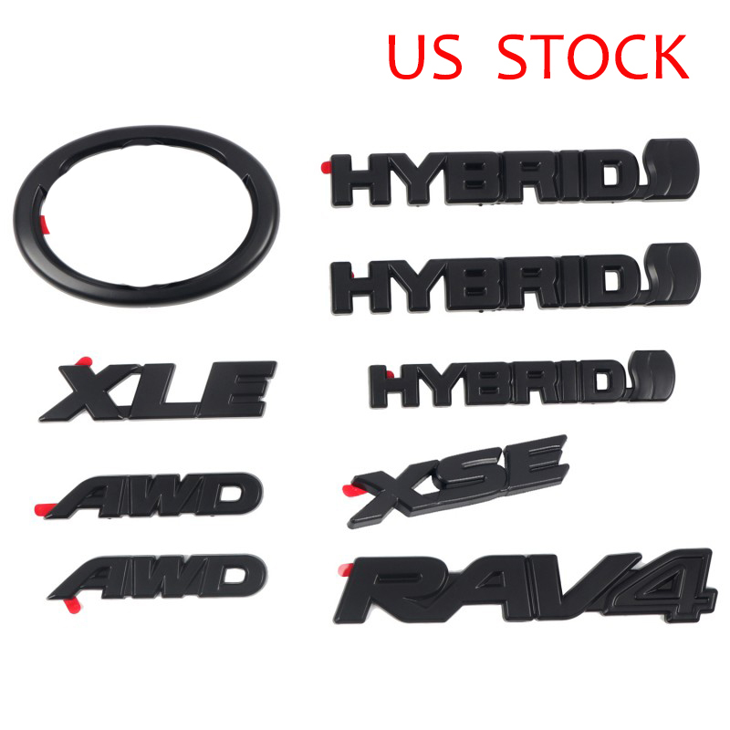 Matte BLACKOUT EMBLEM OVERLAY For Toyota RAV4 2019 2020 2021 2022 2023 2024 2025