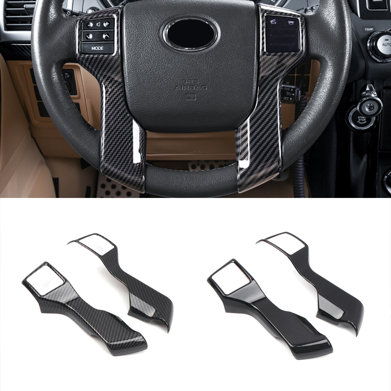 Interior Steering Wheel Button Stripe Cover 2pcs For Toyota 4Runner 10-13 / Tacoma 11-13
