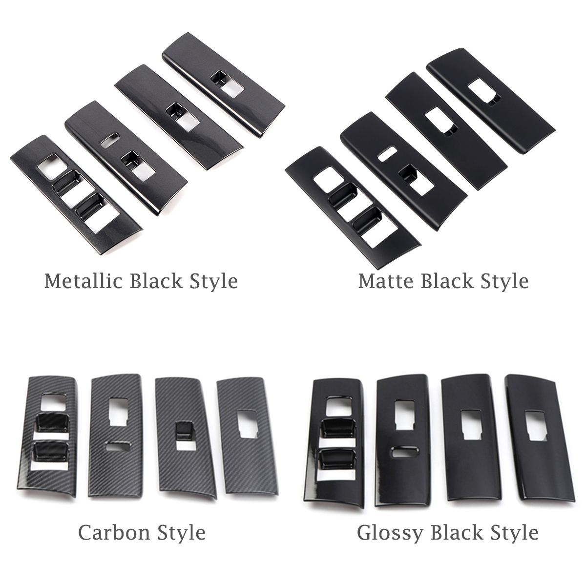 Inner Door Armrest Window Lift Cover Trim 4pcs For Toyota 4Runner 2010-2024 LHD