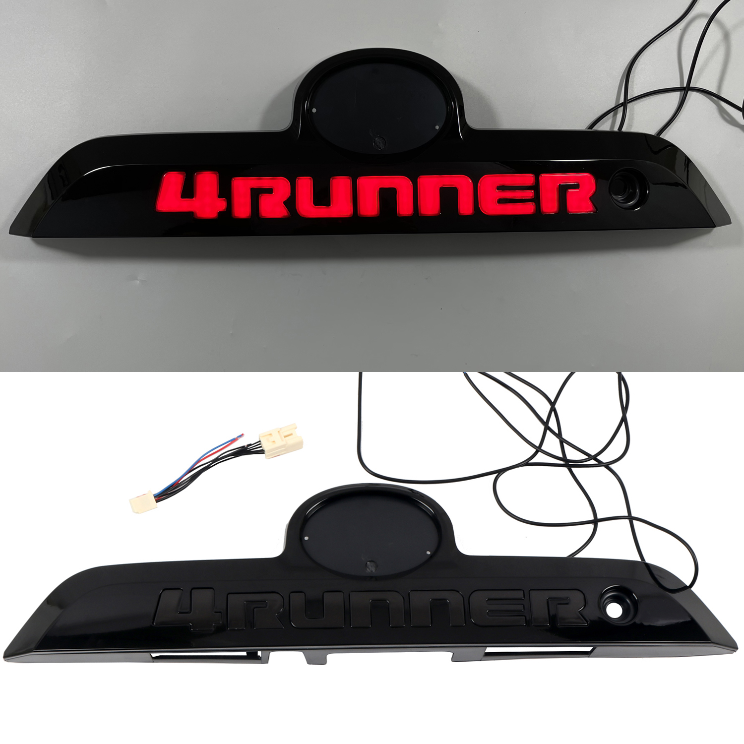 LED Badge Rear Trunk Tailgate Molding Trim Strip Having Up/Down Arrows In Garnish For Toyota 4Runner 2010-2024