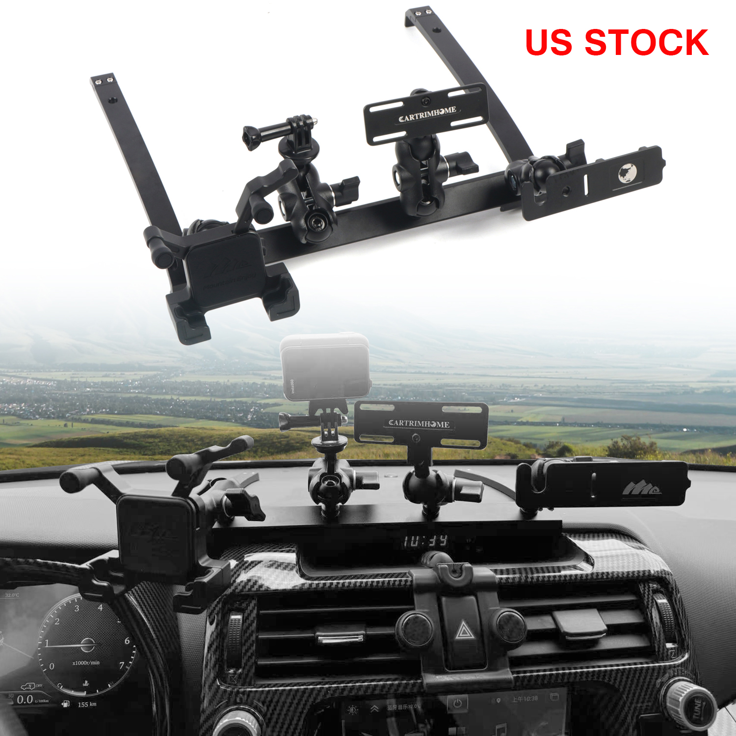 Not suitable for T12!!! Central Control Multifunctional Integrated Bracket  For Toyota 4Runner 2010-2024