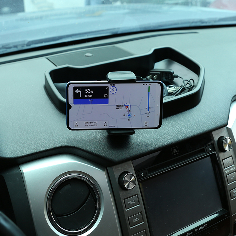Multi-Mount Phone Holder Compatible Dashboard Instrument Table Organizer Storage Tray For Toyota Tundra 2014-2021