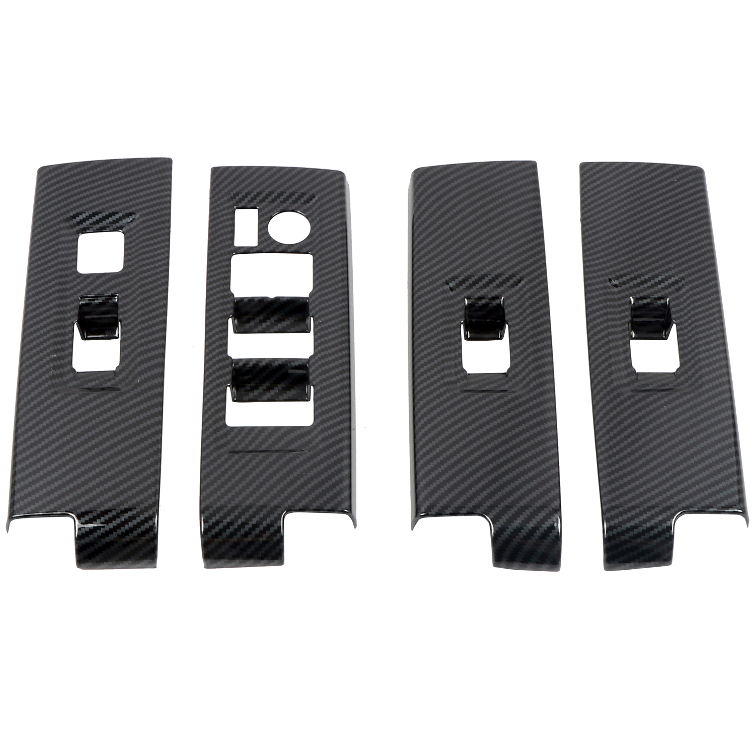 Carbon Fiber Style Door Armrest Window Switch Cover Trim For Toyota Tundra 2022 2023