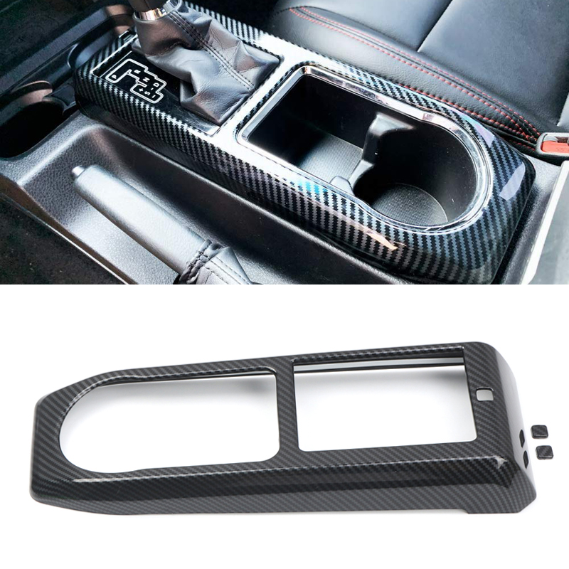Not suitable for manual version!!!Free Shipping Carbon Style Central Gears Panel Protective Cover molding Trims for Toyota Tacoma 2016-...
